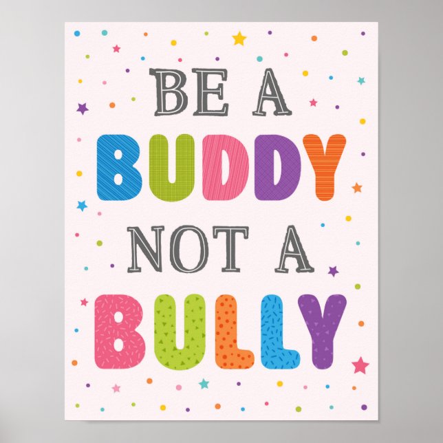 Poster Être Un Époux Pas Un Putain Classe Anti Bully (Devant)