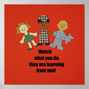 Poster Être un modèle pour les enfants