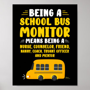 Poster Être Un Moniteur De Bus Scolaire