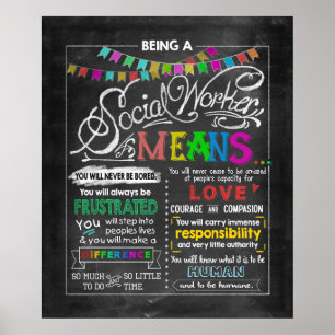 Poster Être Un Travailleur Social Signifie Inspiration