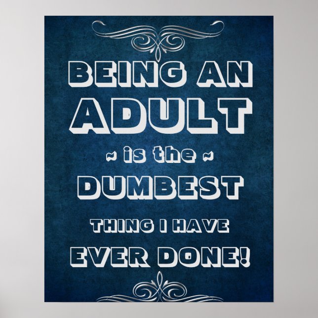 Poster Être une idée stupide pour adultes (Devant)