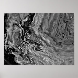 Poster Étude Abstraite des couleurs 25 / Noir,