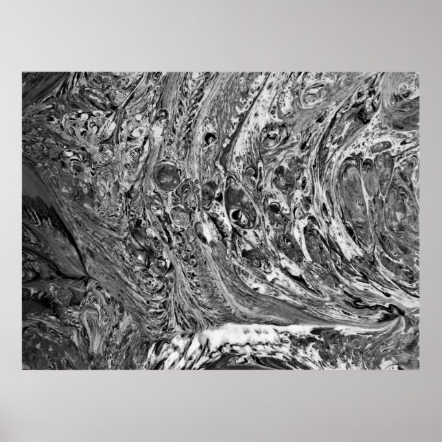 Poster Étude Abstraite des couleurs 32 / Noir, (Devant)