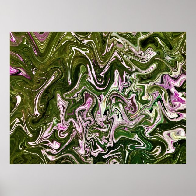 Poster Étude Abstraite des couleurs 485, (Devant)