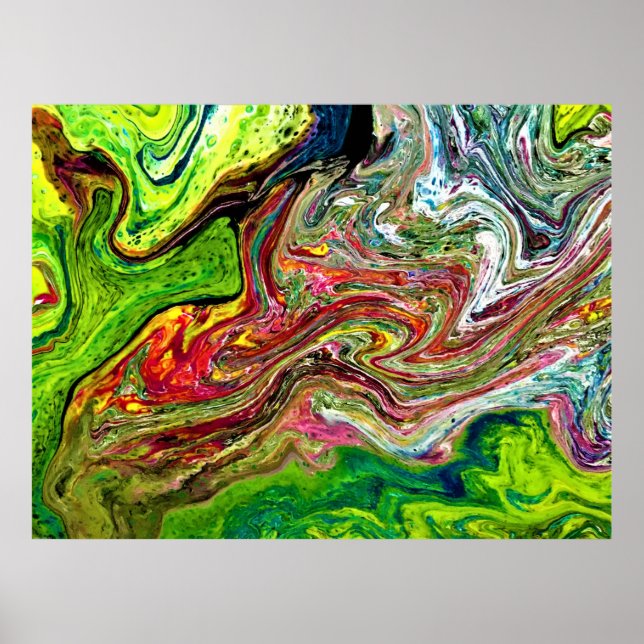 Poster Étude Abstraite des couleurs 52, (Devant)