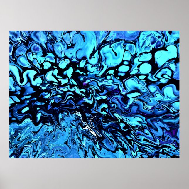 Poster Étude Abstraite des couleurs 74, (Devant)