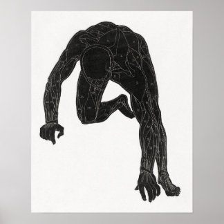 Poster Étude anatomique du cou d'un homme
