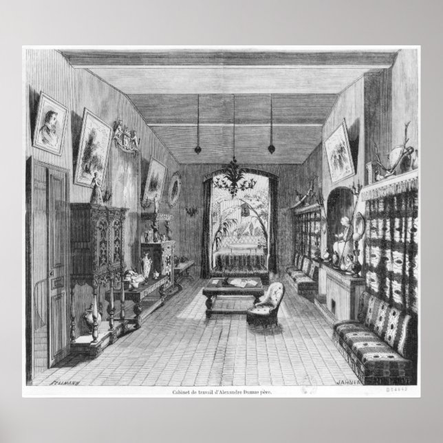 Poster Étude d'Alexandre Dumas Pere (Devant)