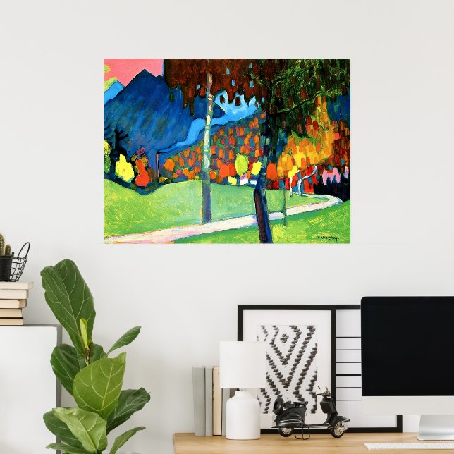 Poster Étude d'automne à Oberau par Kandinsky (Bureau à domicile)