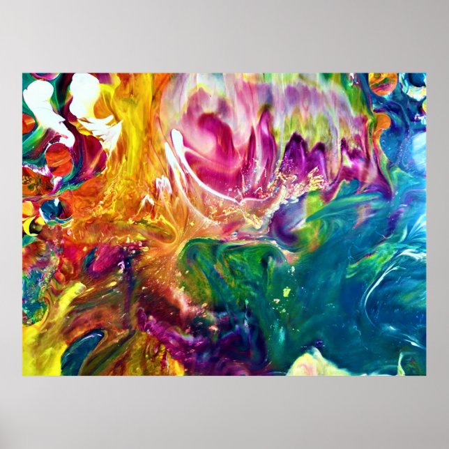 Poster Étude de couleur Abstraite 2, (Devant)