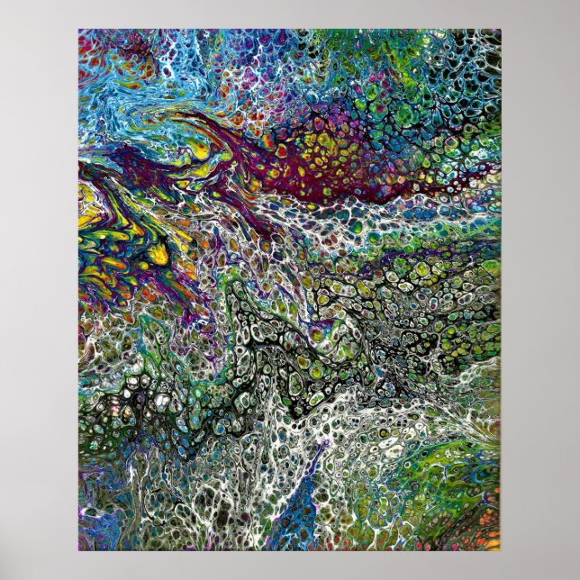 Poster Étude de couleur Abstraite 53, par Kathleen Kost,  (Devant)