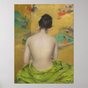 Poster Étude de la couleur de chair et de l'or par Wm Mer