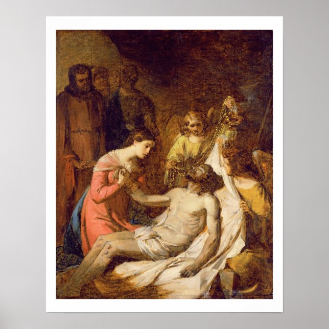 Poster Étude de la Lamentation sur le Christ mort (huile  (Devant)