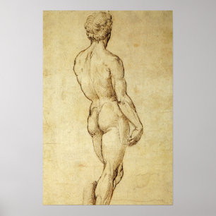 Poster Étude de la statue de David de Michelangelo par Ra