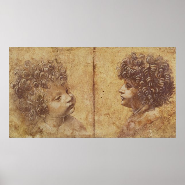 Poster Étude de la tête d'un enfant (Devant)