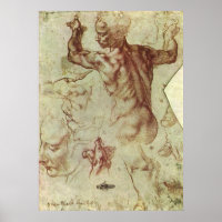 Étude de Libyan Sibyl par Michelangelo