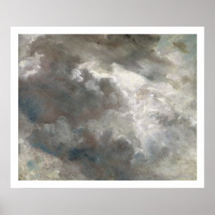 Poster Étude de nuage, 1821 (huile sur le papier fixé sur