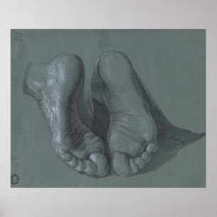 Poster Étude de Two Feet par Albrecht Durer