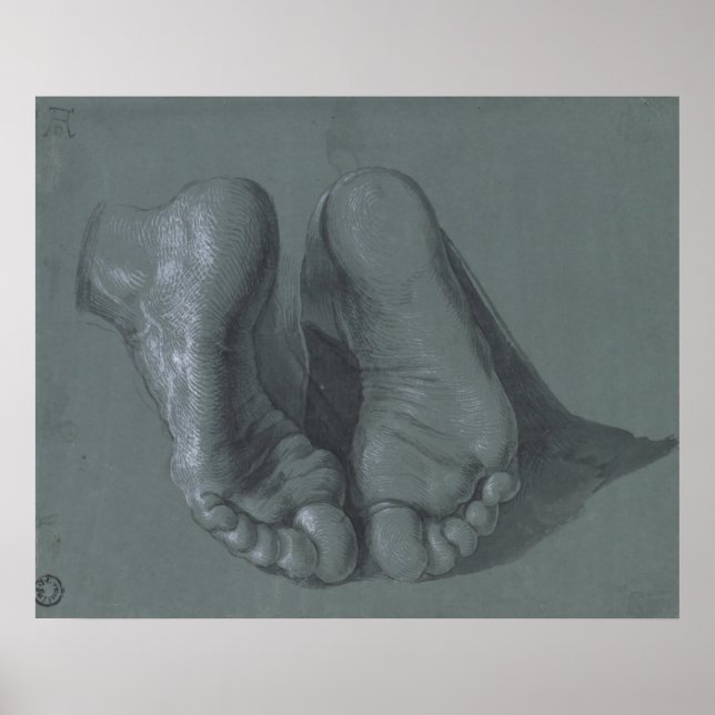 Poster Étude de Two Feet par Albrecht Durer (Devant)