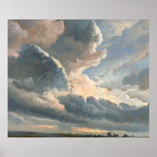 Poster Étude des nuages avec coucher de soleil près de Ro