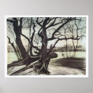 Poster Étude d'un arbre par Vincent Van Gogh