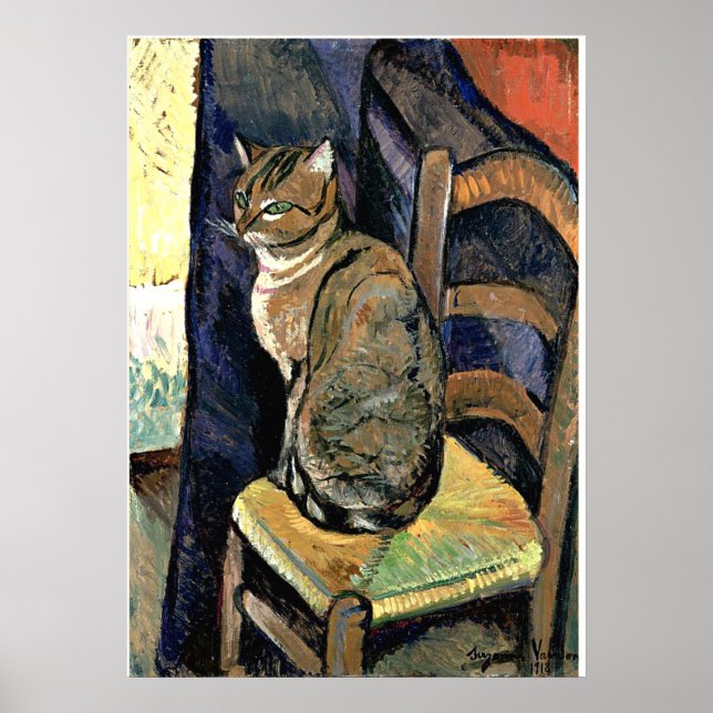 Poster Étude d'un chat, peinture d'art (pas de cadre) (Devant)