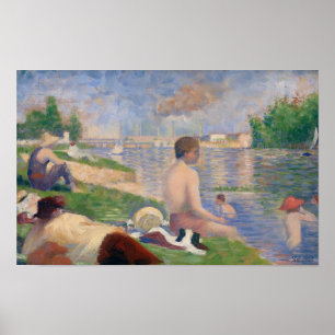Poster Étude finale pour "Bathers at Asnières" par Seurat