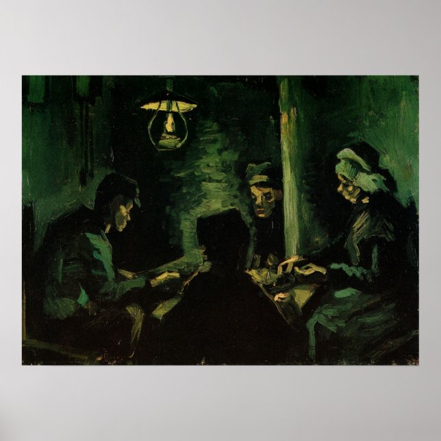 Poster Étude pour les mangeurs de pommes de terre par Vin (Devant)