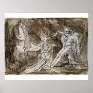 Poster Étude pour "Saul et la sorcière d'Endor"