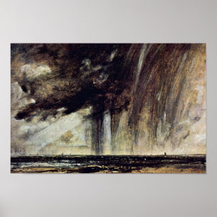 Poster Etude Sur La Mer Avec Nuage De Pluie, La Mer Avec 