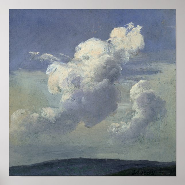 Poster Étude sur le nuage, 1832 (Devant)