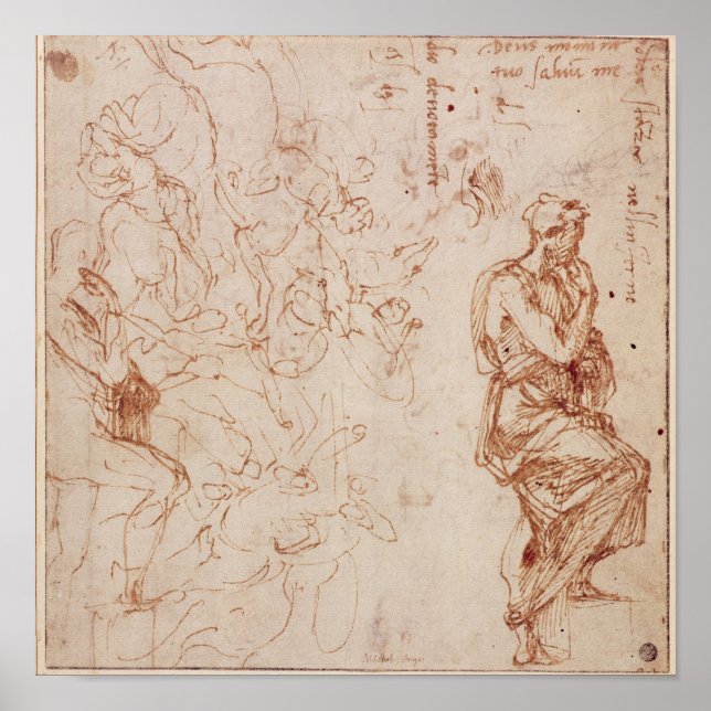 Poster Études de la figure pour une femme (Devant)