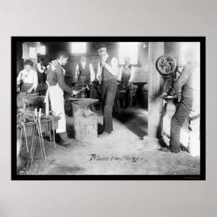 Poster Étudiants d'Afro-américain de Blacksmithing 1900