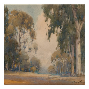 Poster Eucalyptus (1922) - Délicat Aquarelle Botanique