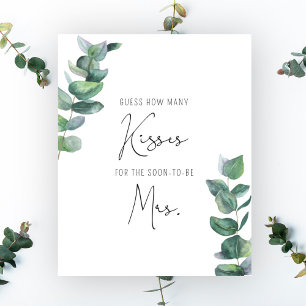 Poster Eucalyptus - Combien de baisers jeu de douche nupt