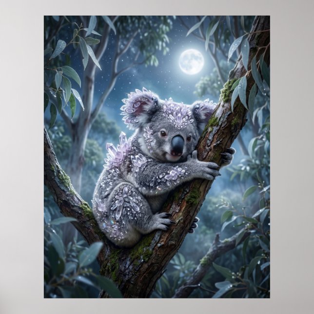 Poster Eucalyptus Glow Crystal Koala (Devant)