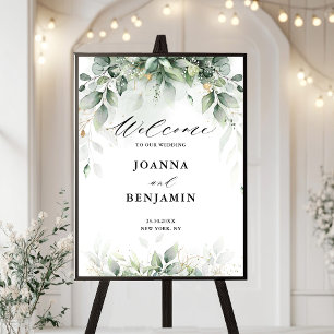 Poster Eucalyptus Greenery Gum Mariage botanique Bienvenu