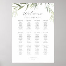 Eucalyptus Gum Feuille Greenering Seating Chart
