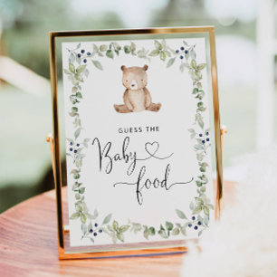 Poster Eucalyptus ours devine la nourriture pour bébé