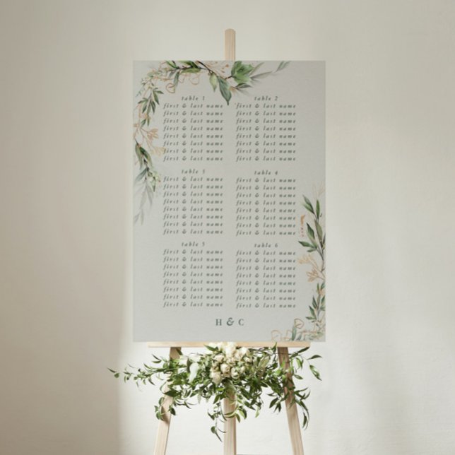 Poster Eucalyptus paisible Elégant verre de mer vert bris (Créateur téléchargé)