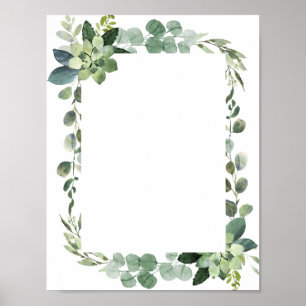 Poster Éucalyptus pâle feuillage vert