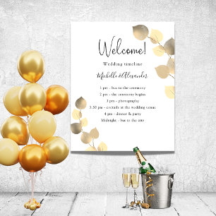 Poster Eucalyptus programme de mariage d'or