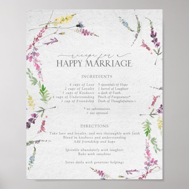 Poster Eucalyptus Recette Botanique pour un Mariage Heure (Devant)