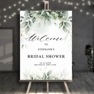 Poster Eucalyptus Verdure Gomme Réception de Mariage