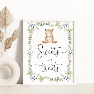 Poster Eucalyptus Verdure petits ours bonbons et friandis