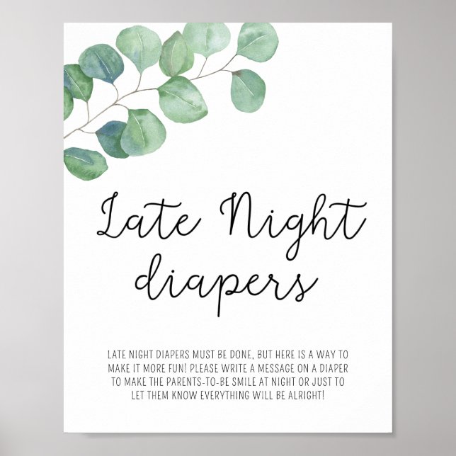 Poster Eucalyptus vertes - Diapeurs nocturnes (Devant)