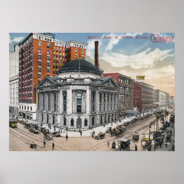 Poster Euclid Ave, Cleveland, 1916 Vintage (Devant)