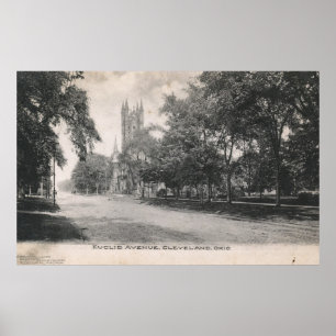 Poster Euclid Ave., Cleveland, Ohio 1906 Vintage