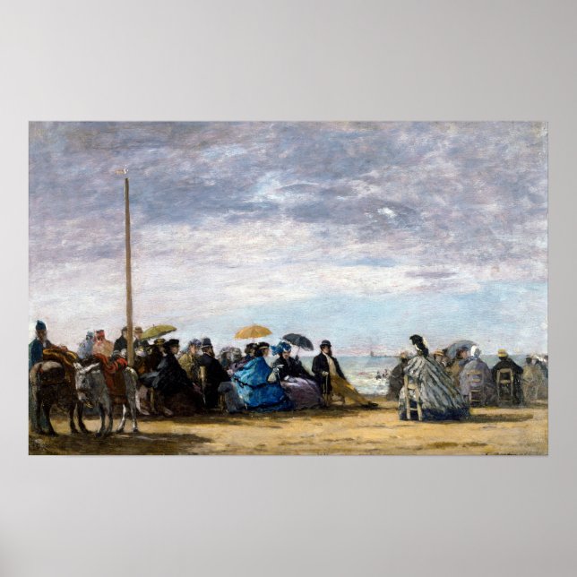 Poster Eugene Boudin La Plage (Devant)
