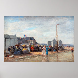 Poster Eugène Boudin - L'heure du bain à Trouville